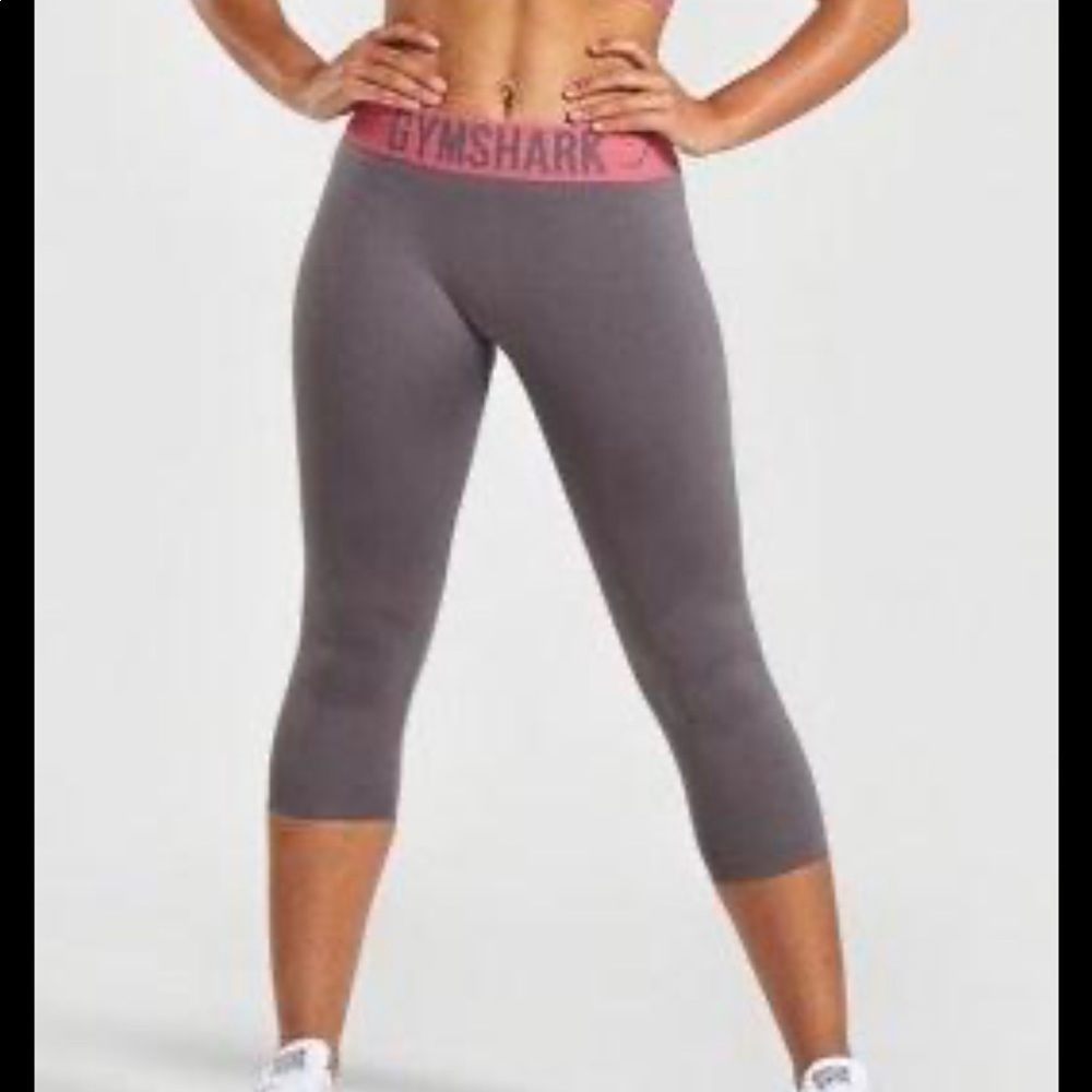 GYMSHARK fit pink and gray leggings size small